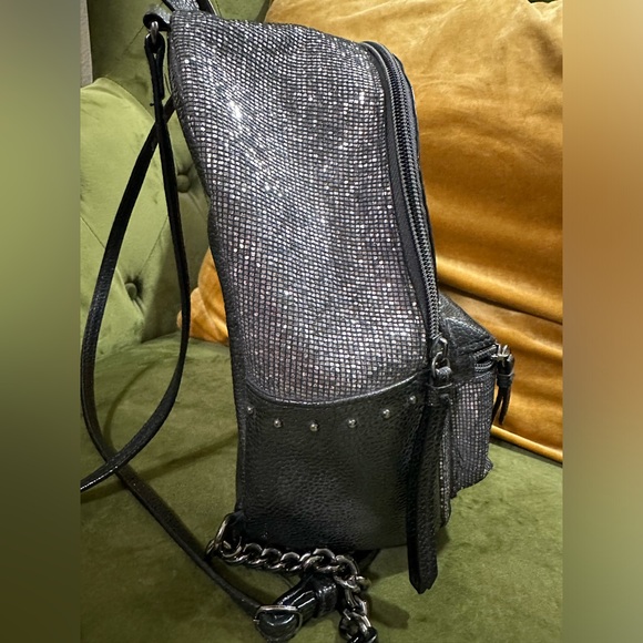 Victoria's Secret Black and Silver Backpack - Picture 7 of 9